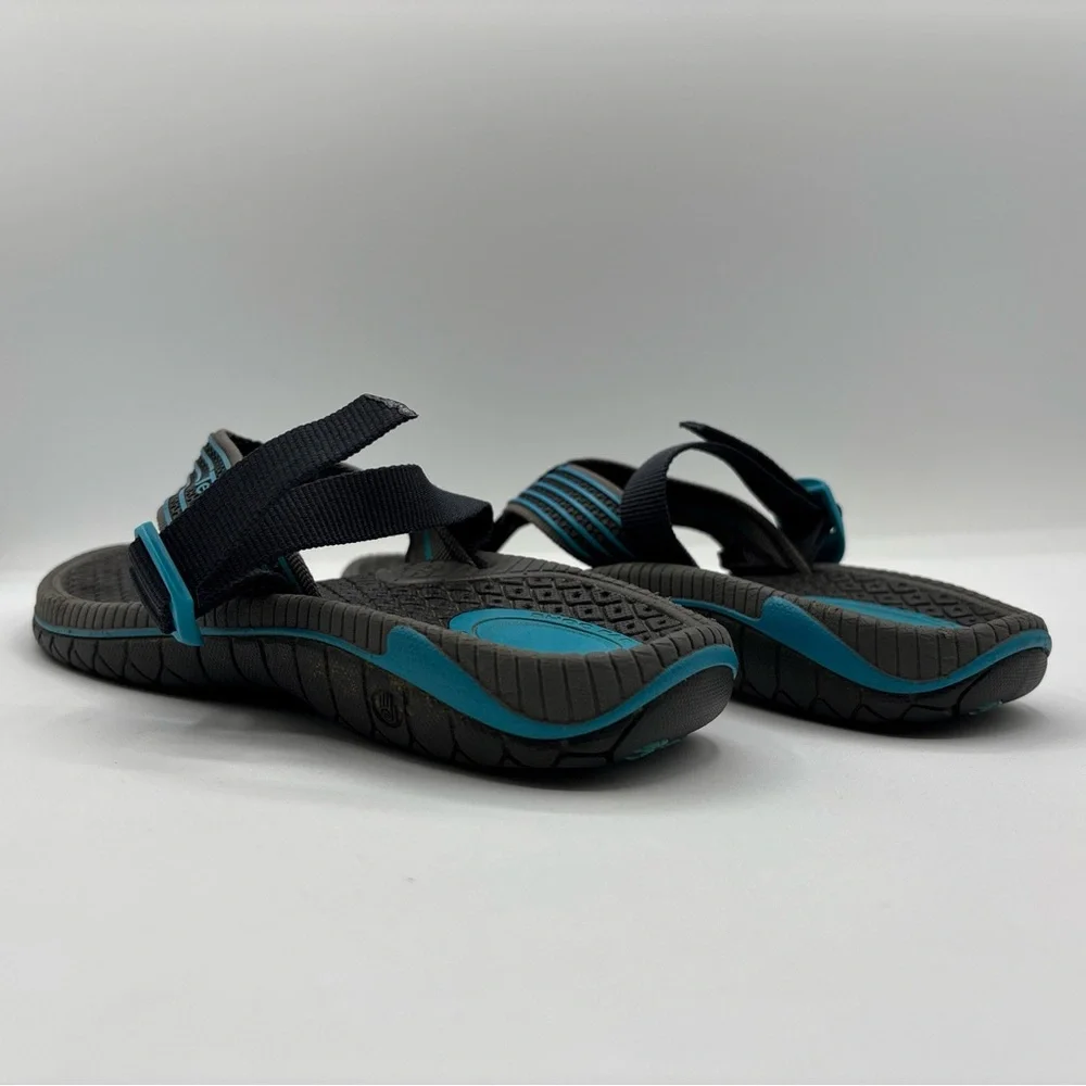 Teva Bomber Flip Flops Mens Size 5 Black/Blue Slip On Thong Slides Sandals Beach